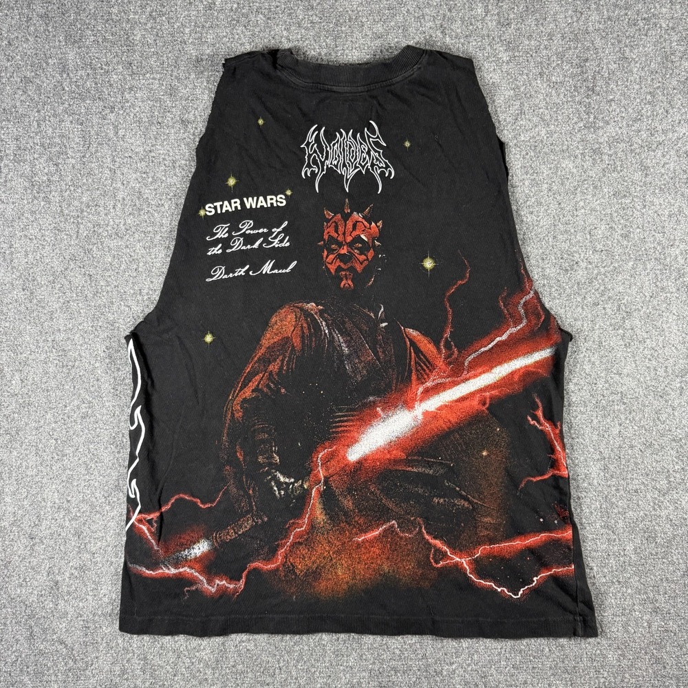Darc Sport Wolves x Star Wars Darth Maul Tank Top Cut Off Sleeve Black Large